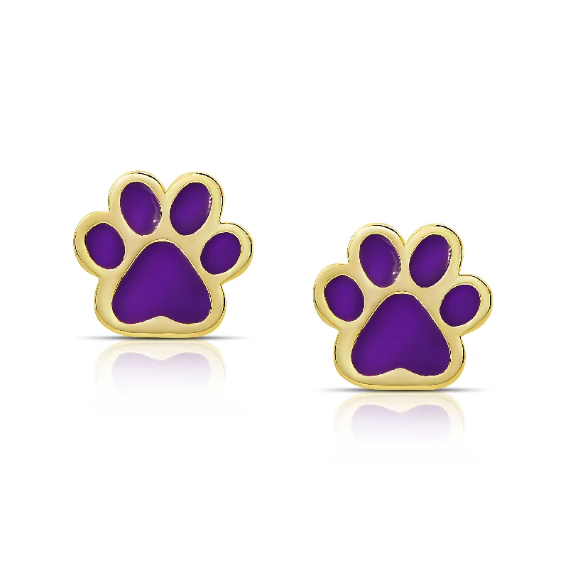 Cheap Earrings For Sale-Dog Paw Stud Earrings