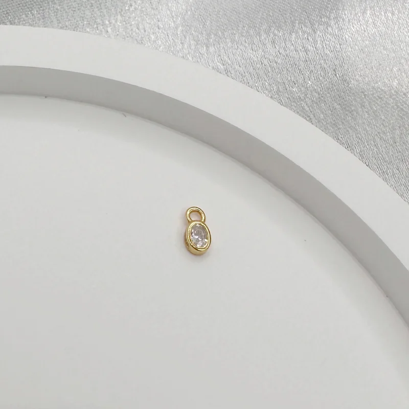 Golden White Diamond Oval Style