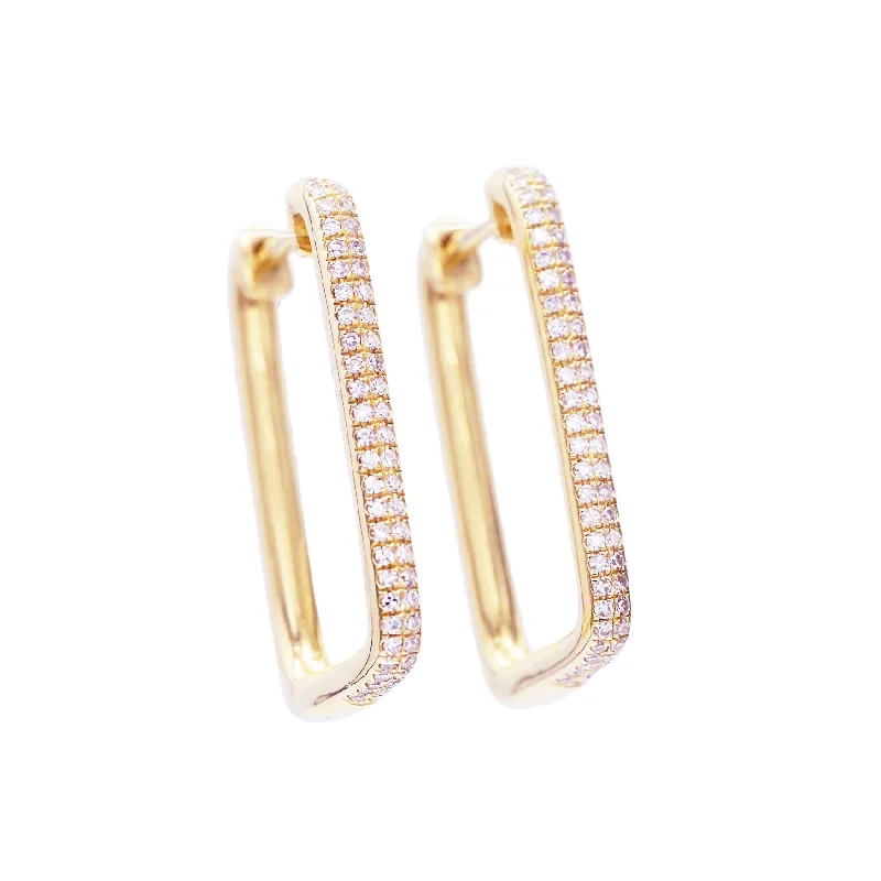 Earrings For Town Fun-Petite Rectangle Hoops