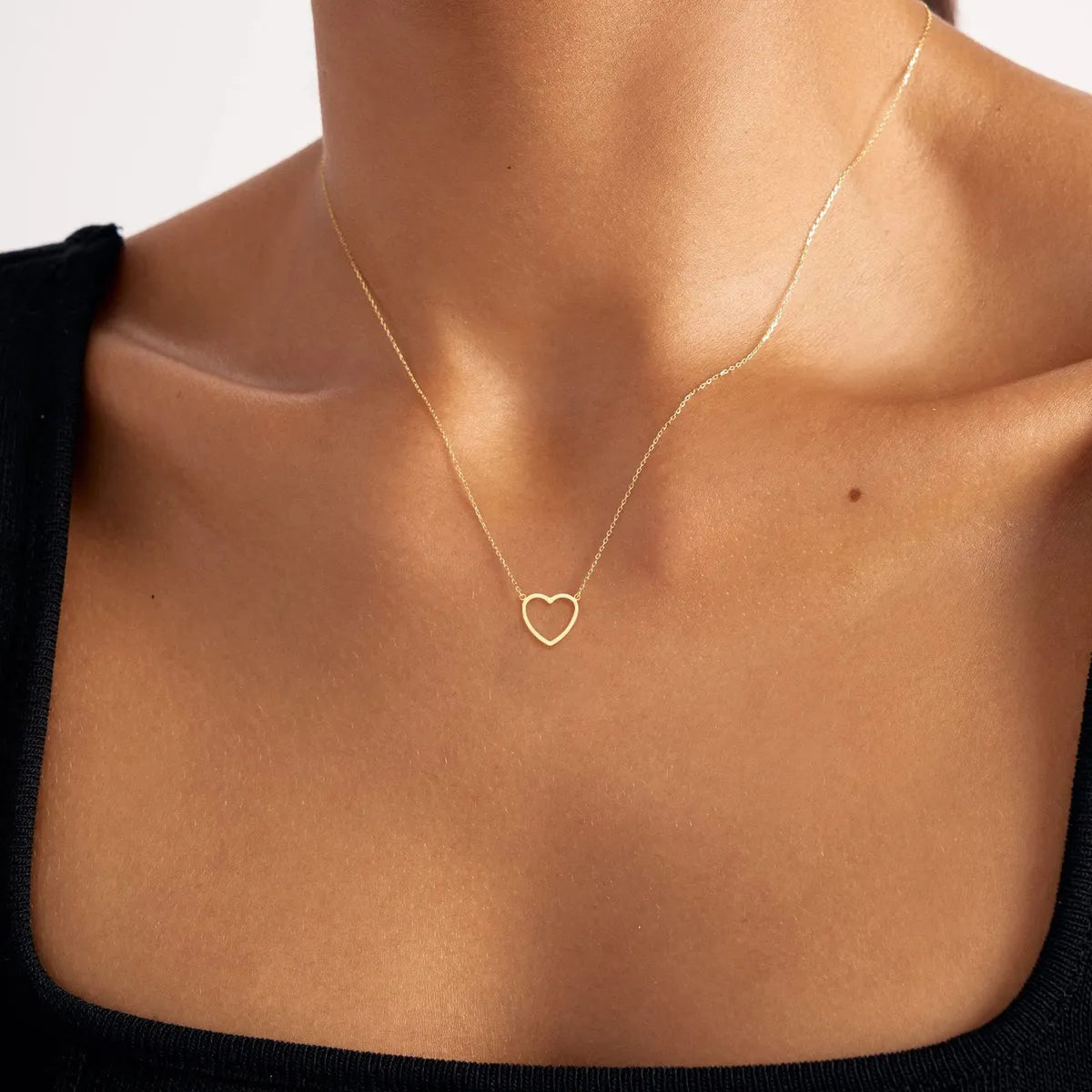 Necklaces For Solo Wear-304 Stainless Steel Casual Modern Style Simple Style Heart Shape Pendant Necklace