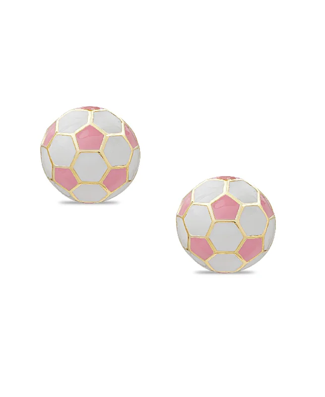 Earrings For Soft Looks-3D Soccer Ball Stud Earrings