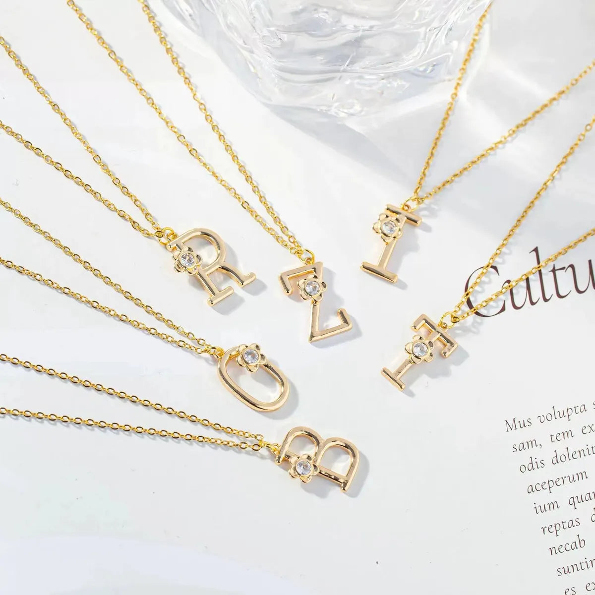 Necklaces For Suit Looks-Titanium Steel Simple Style Streetwear Inlay Letter Flower Zircon Pendant Necklace