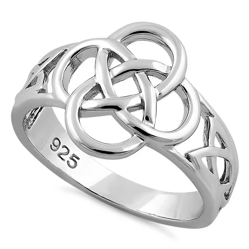 Rings Finish Styles-Sterling Silver Celtic Ring