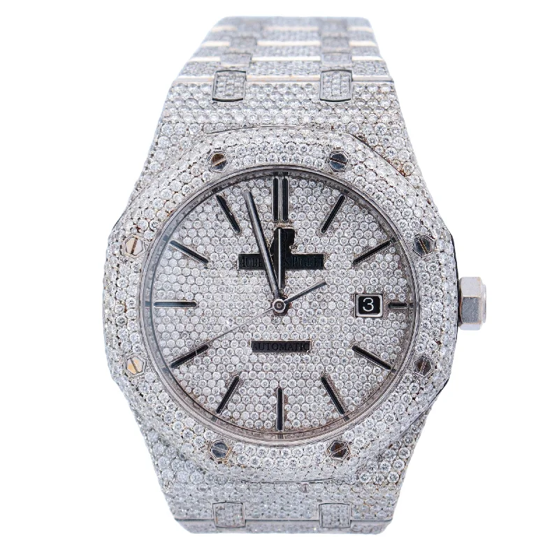 Watches Buy Tips-Audemars Piguet Royal Oak 41mm Pave Dial Ref# 15400ST