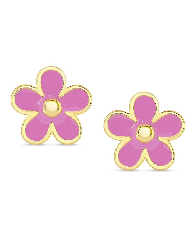 Earrings Grip Advice-Flower Stud Earrings (Pink)