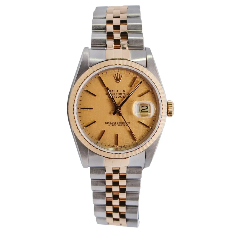 Watches Wear Advice-Rolex Datejust 36mm Champagne Dial Watch Ref# 16233