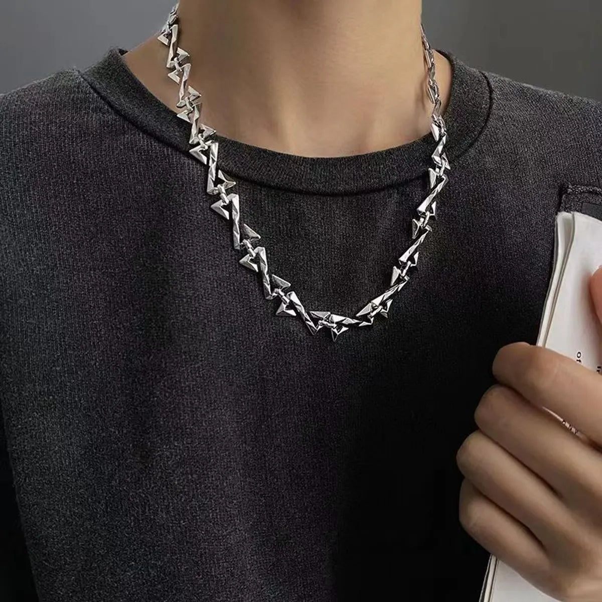 Necklaces Swap Tips-Streetwear Geometric Alloy Plating Unisex Necklace