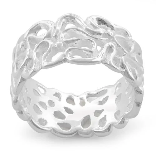 Rings Maker Reviews-Sterling Silver Abstract Swirl Ring