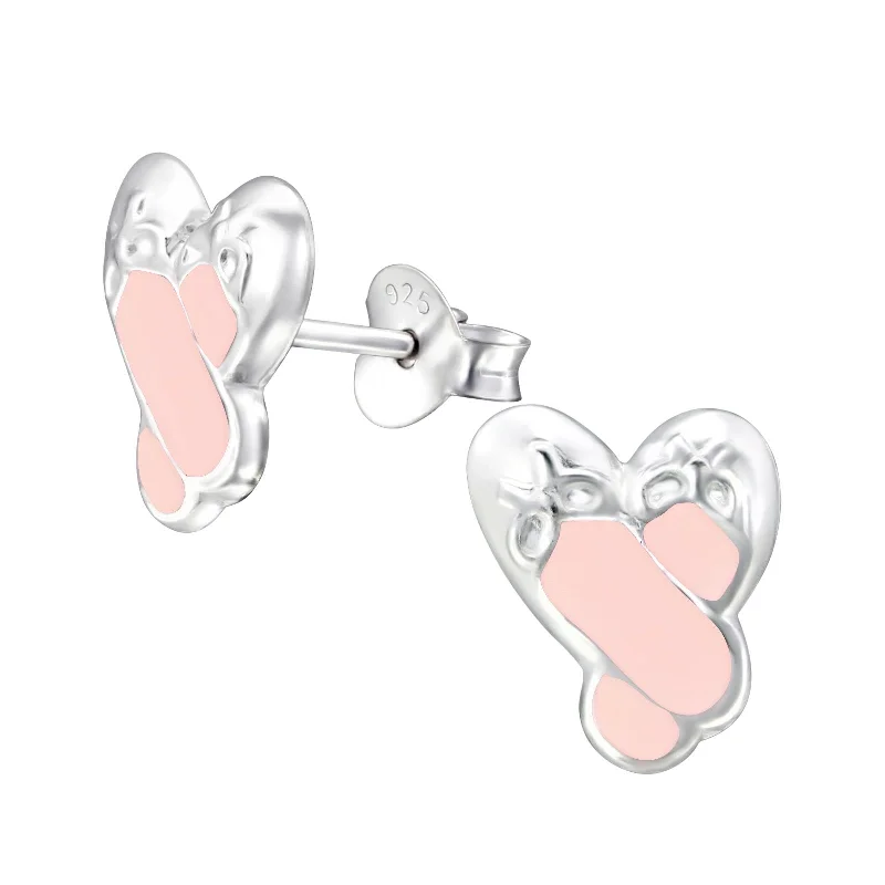 High-End Earrings For Class-Ballet Slippers Stud Earrings in Sterling Silver