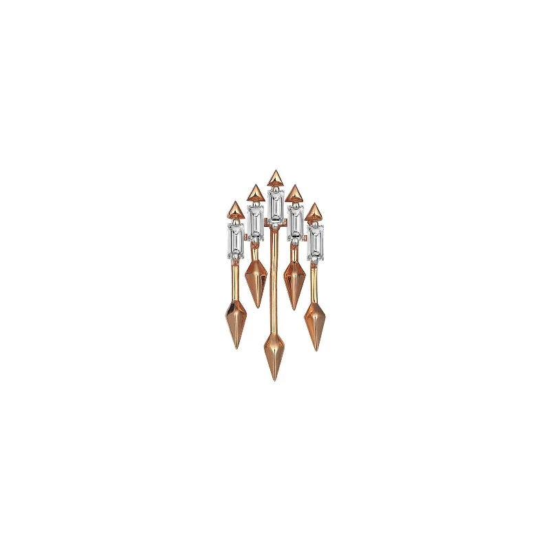 Vivid Earrings For Pop-Baguette Fence Sabit Earring