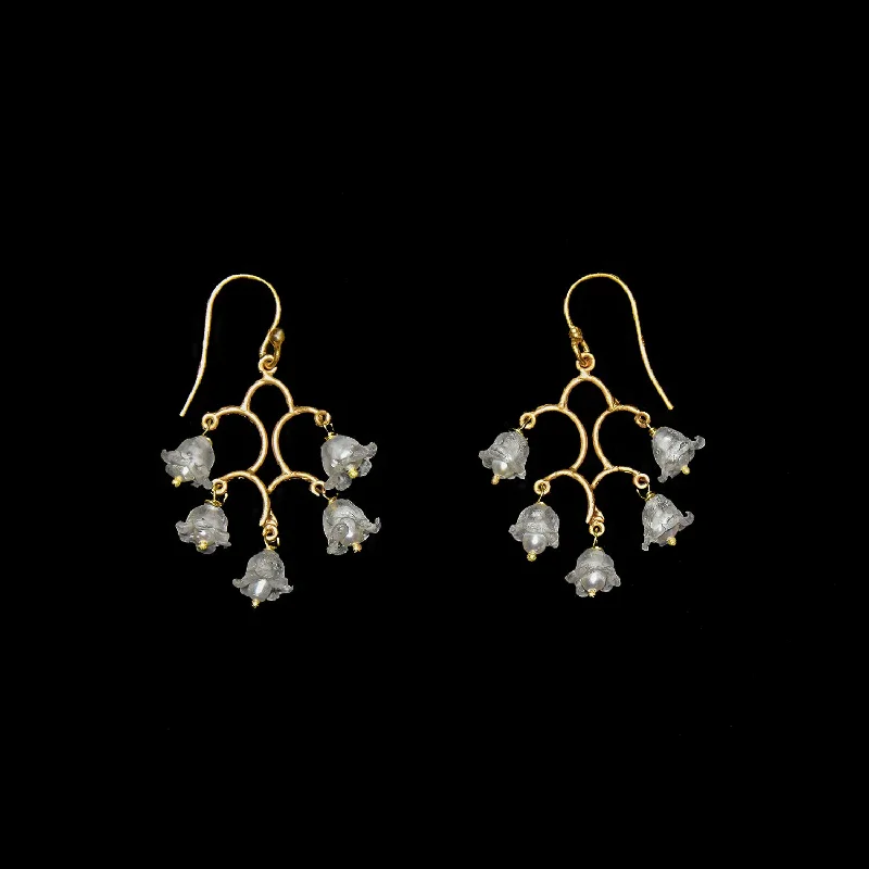 Earrings Fix Tips-Fine Lily of the Valley Earrings - Chandelier Wire