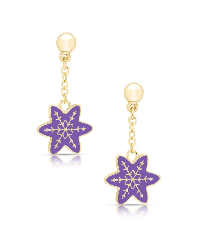 Best Shiny Earrings-Snowflake Drop Earrings