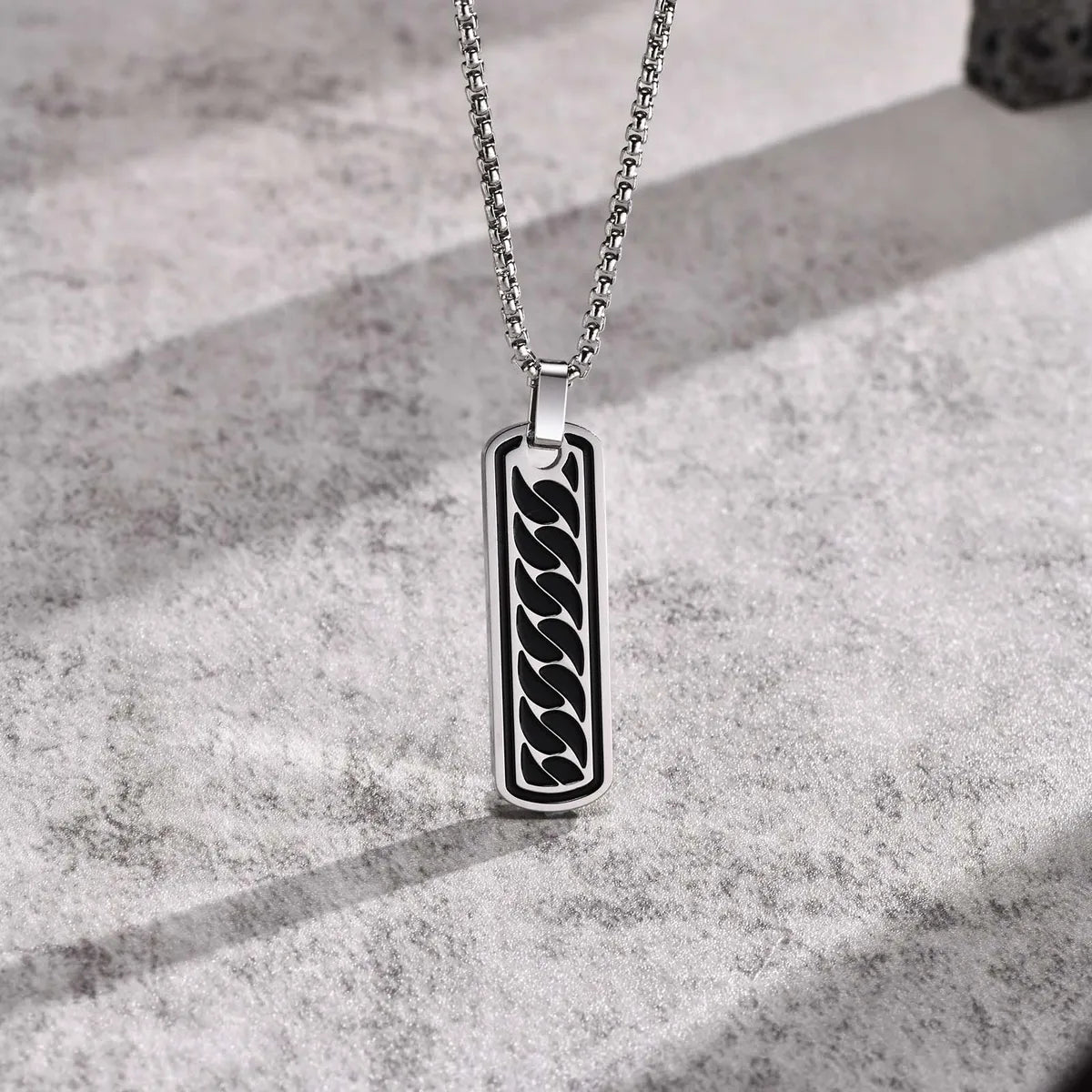 Necklaces For Bold Rings-Hip-Hop Chains Print 304 Stainless Steel Enamel Men'S