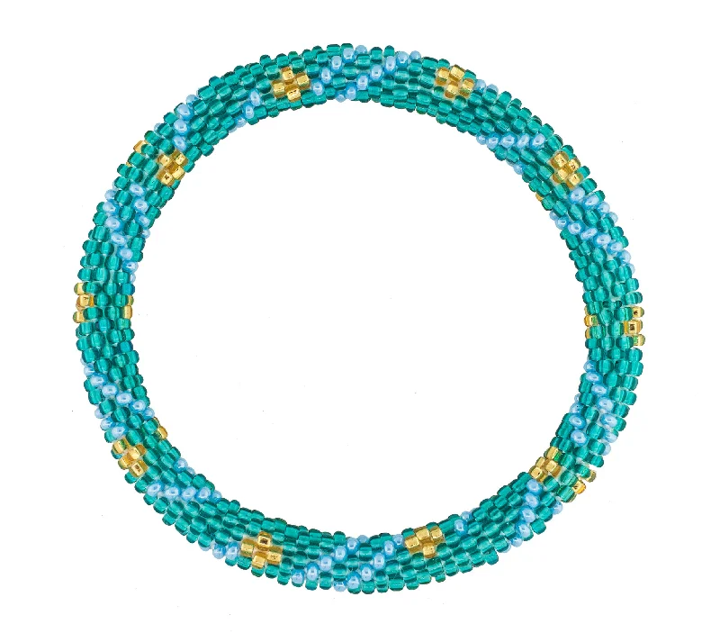 Bracelets For Beach Trips-Roll-On® Bracelet <br> Turquoise Jade