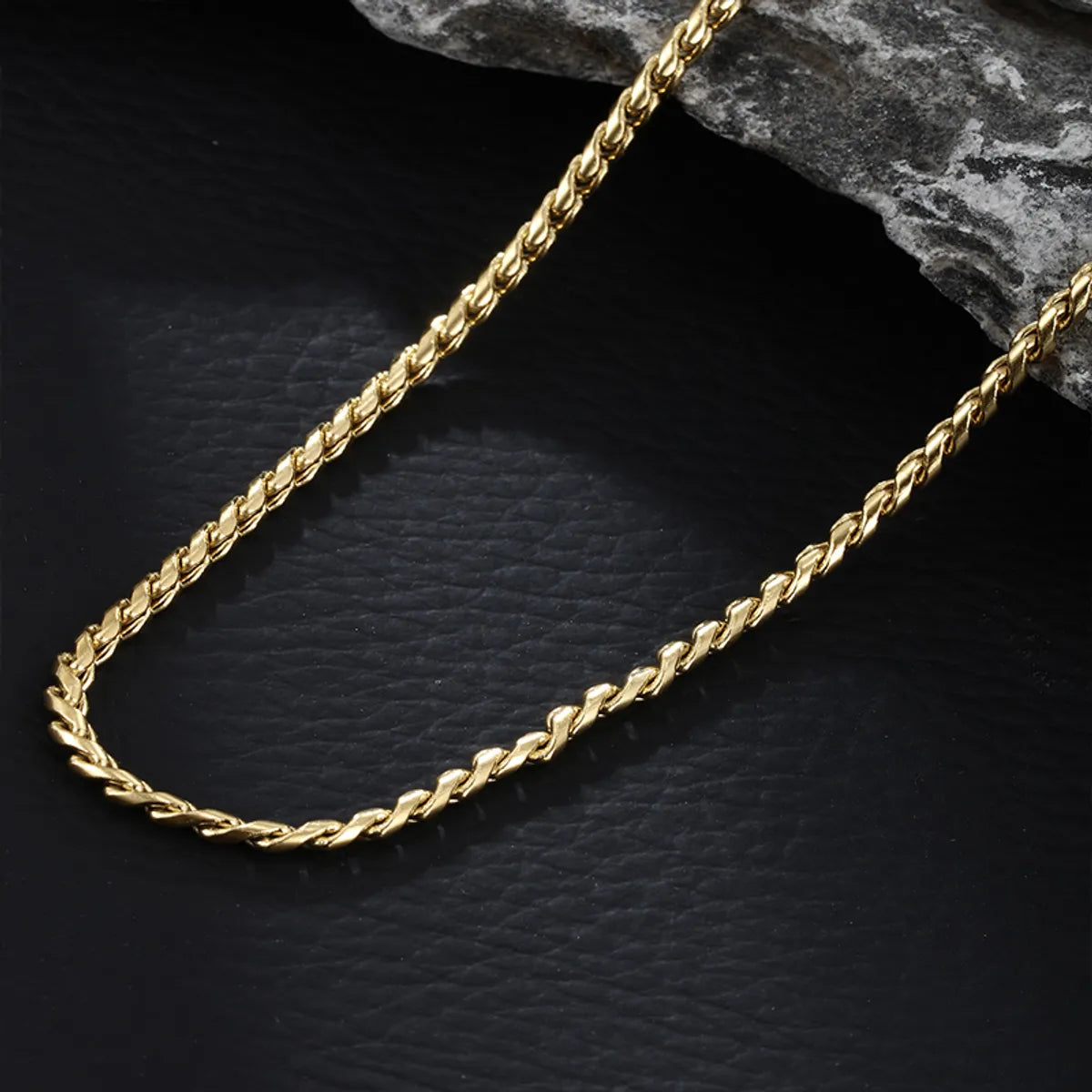 Necklaces For Bead Sets-Casual Vintage Style Xuping Solid Color Stainless Steel Plating Chain 14k Gold Plated Unisex Necklace