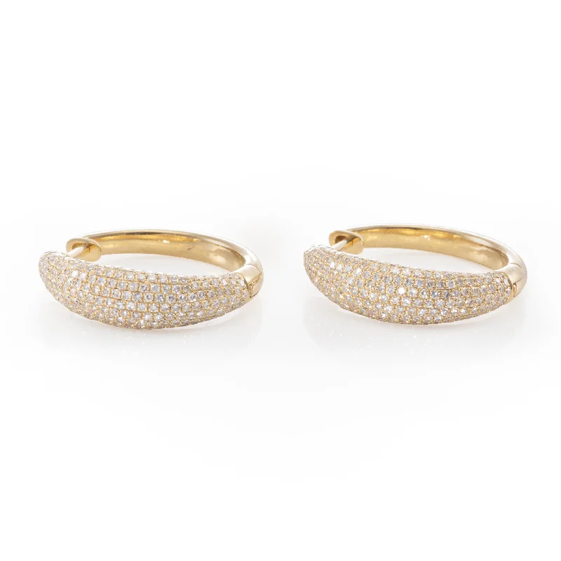 Earrings For Crew Gifts-Pave Bubble Hoops