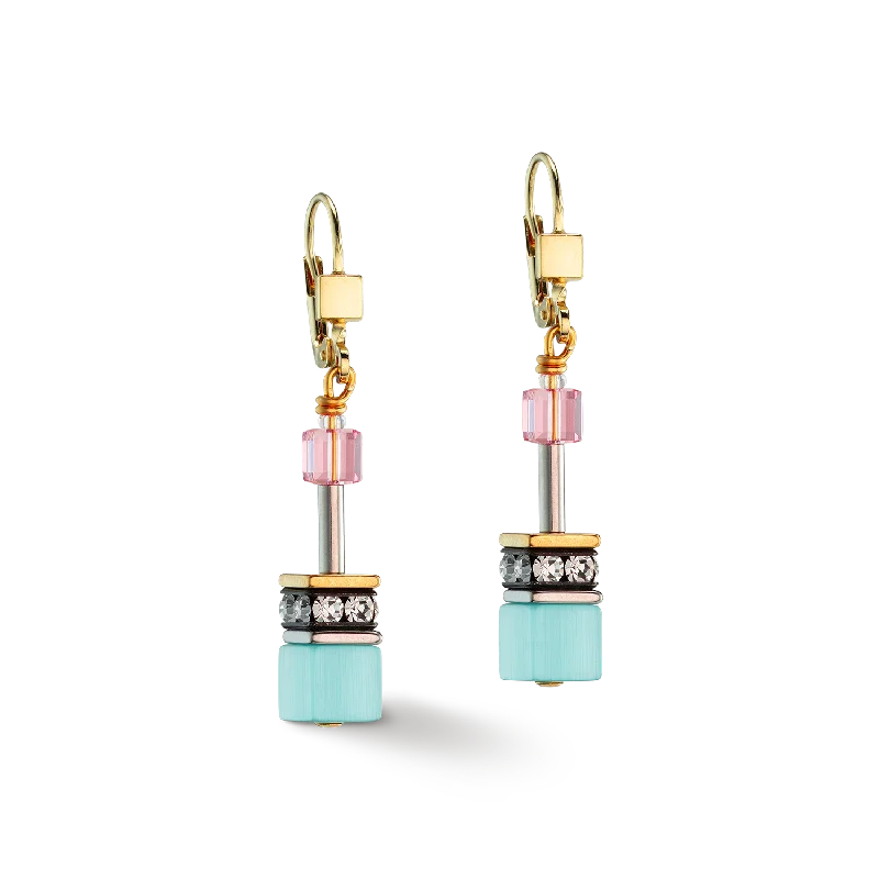 Earrings For Slim Sets-GeoCUBE® Iconic Gentle Multicolour earrings