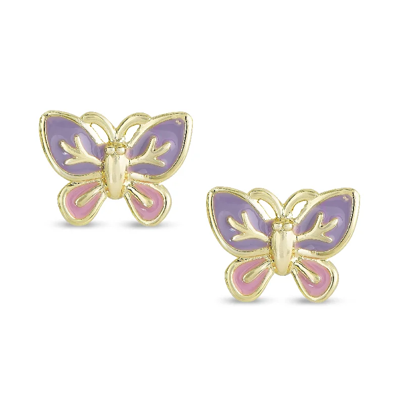 Earrings For Seniors-Butterfly Stud Earrings