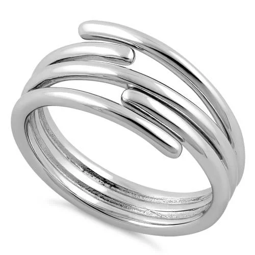 Rings Feel Guide-Sterling Silver Abstract Crooked Ring