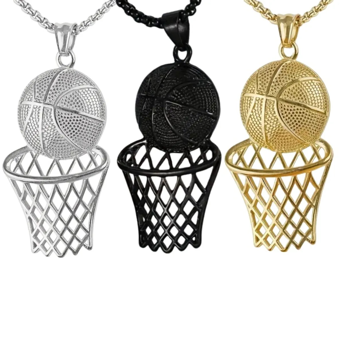 Necklaces For Delicate Frames-Casual Simple Style Basketball Alloy Zinc Alloy Men'S Pendant Necklace