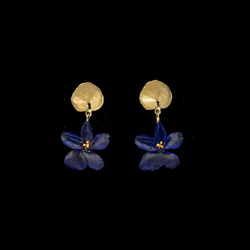 Earrings For Slim Looks-Wild Violet Post Earrings