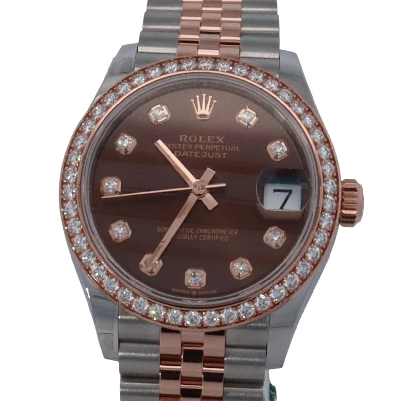 New Vibe Watches-Rolex Datejust 31mm Chocolate Dial Watch Ref# 278381RBR