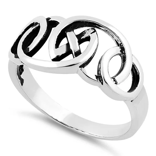 Rings Shine Rating-Sterling Silver Celtic Unique Ring