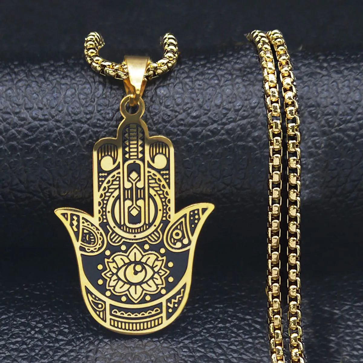 Necklaces For Low Glow-Gothic Hip-Hop Punk Devil'S Eye 304 Stainless Steel Plating Gold Plated Silver Plated Men'S Pendant Necklace