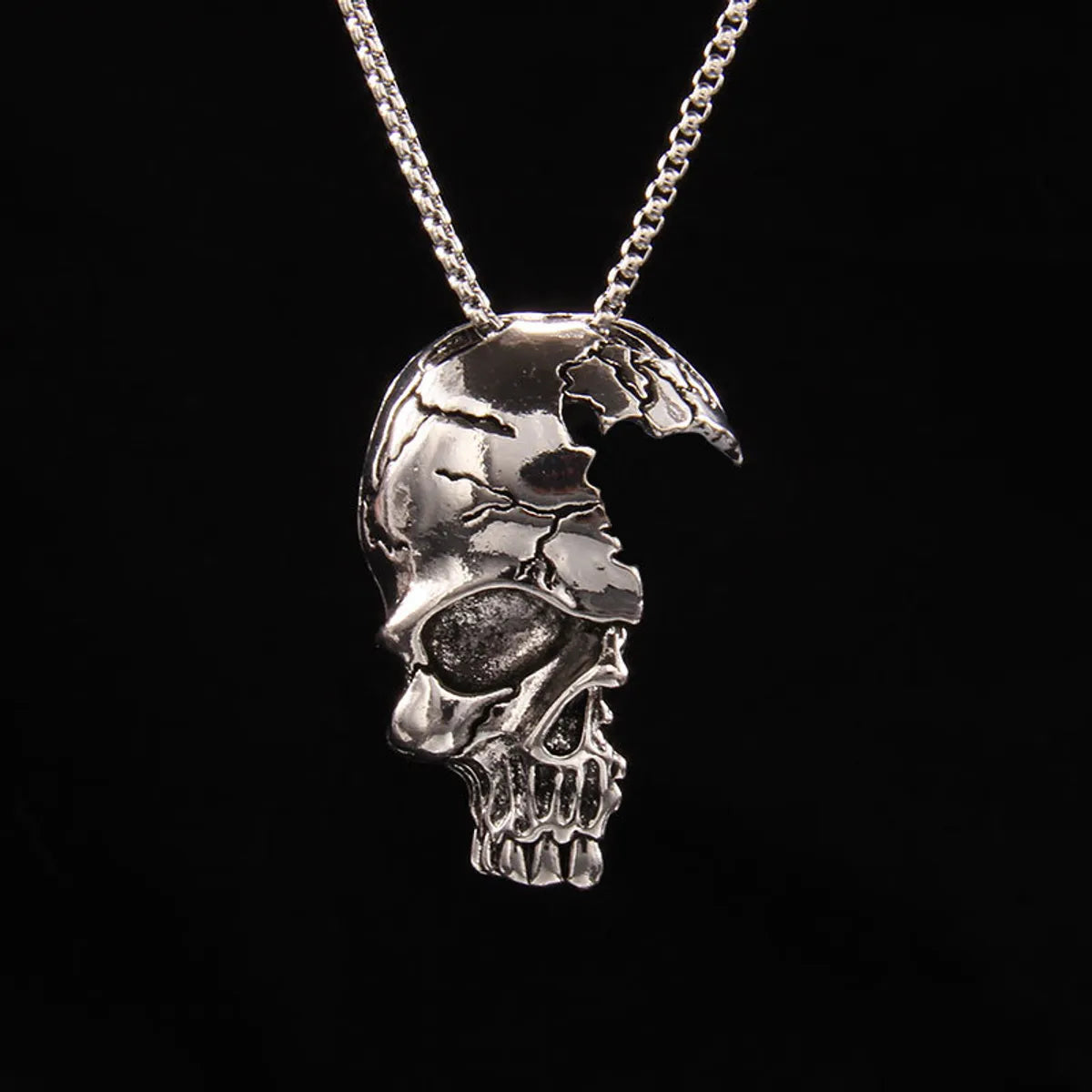 Necklaces For Busy Days-Wholesale Jewelry Fashion Skull 201 Stainless Steel Zinc Alloy Pendant Necklace