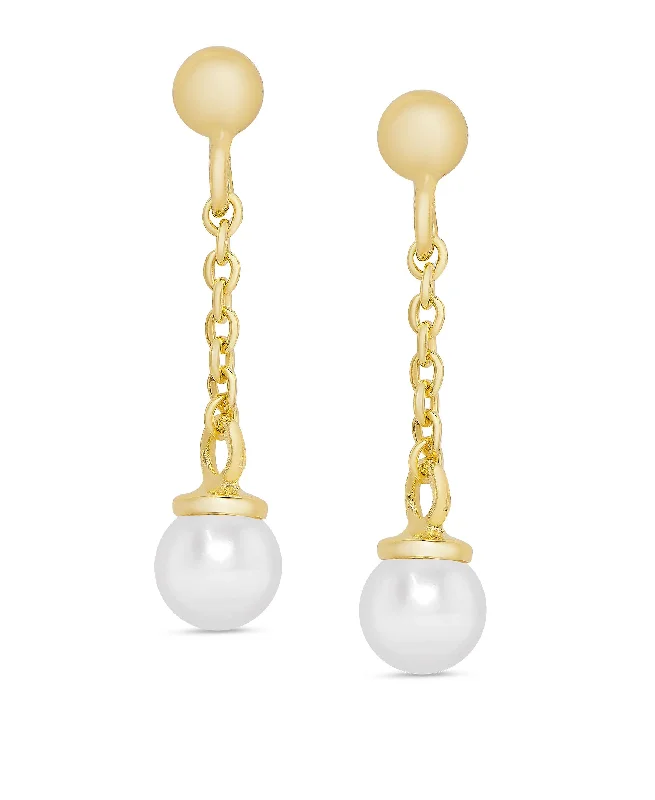 Earrings Price Tips-Freshwater Pearl Dangle Earrings in Sterling Silver