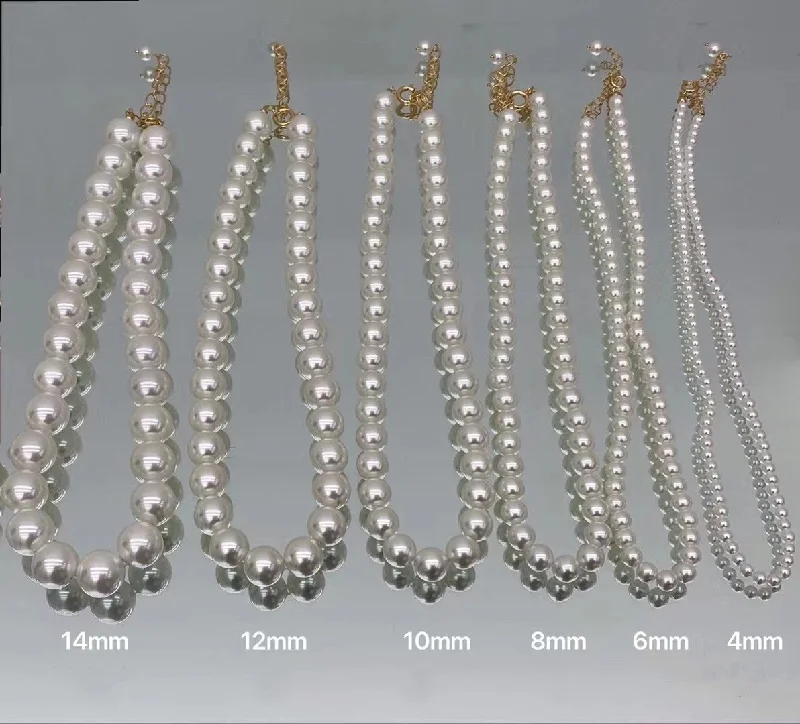 8mm Bright Pearl Necklace