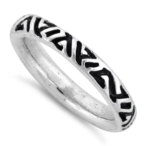 Best Low Rings-Sterling Silver Ancient Sign Stackable Ring