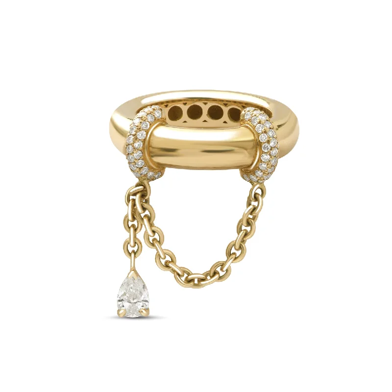 Rings For Cool Tones-Elysabeth Diamond Chain Drape Ring