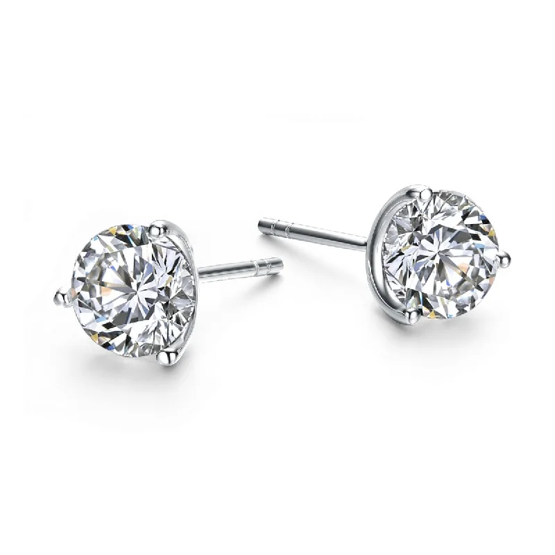 Earrings For Public Events-Triomphe Trinité Solitaire Stud Earrings