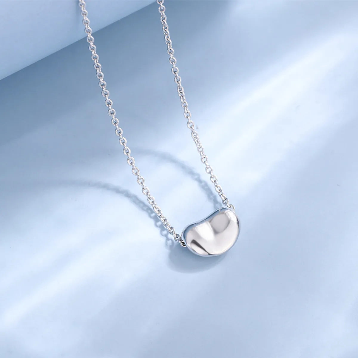 Necklaces For Group Gifts-Sterling Silver Simple Style Geometric Plating Pendant Necklace