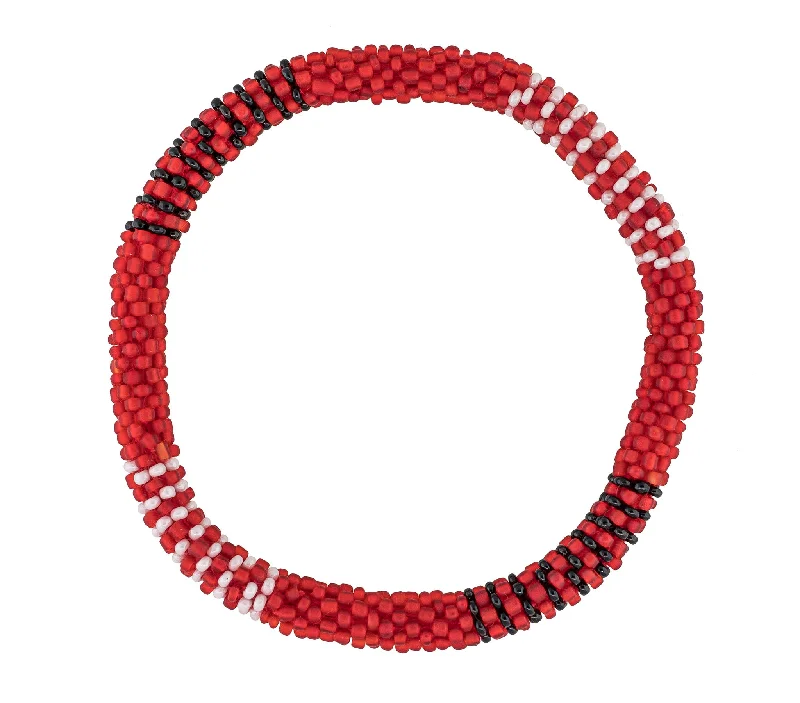 New Vibe Bracelets-Men's Roll-On® Bracelet <br> Red, Black and White