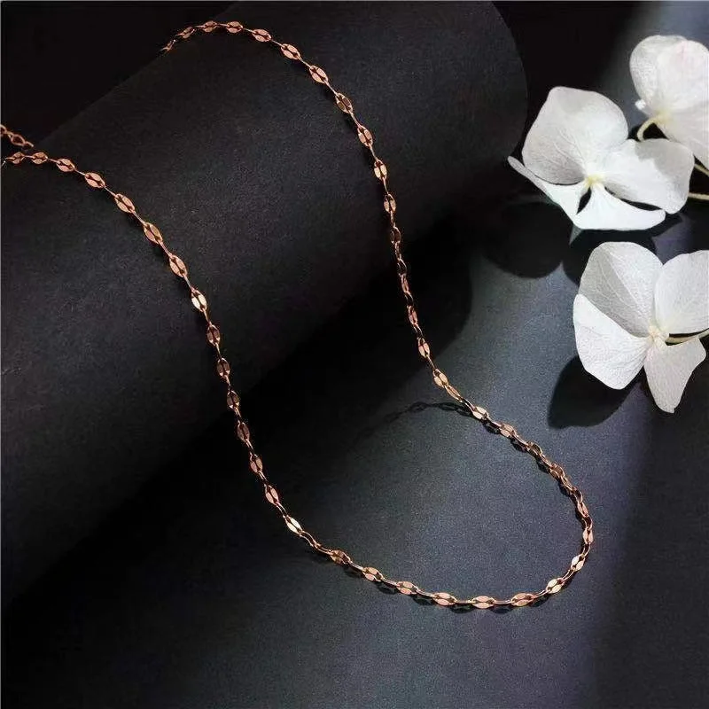 Rose Gold Lip Chain [40+5] Vacuum Plating in Furnace