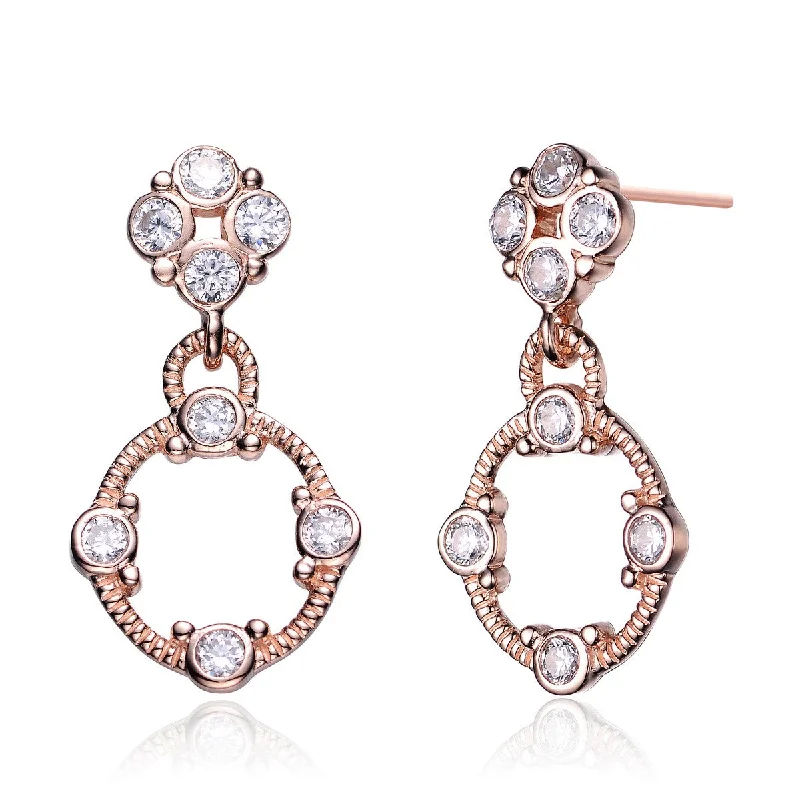 Earrings Buying Advice-Les Haudères Rose Gold Dangling Earrings