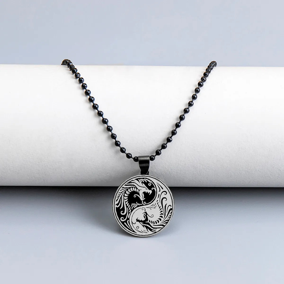 Necklaces For Quick Use-Novelty Dragon 304 Stainless Steel Black Plated