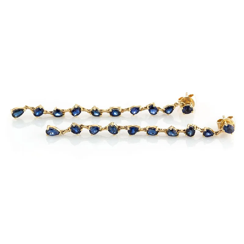 Best Earrings For Weddings-Dynasty Sapphire Drip Earrings