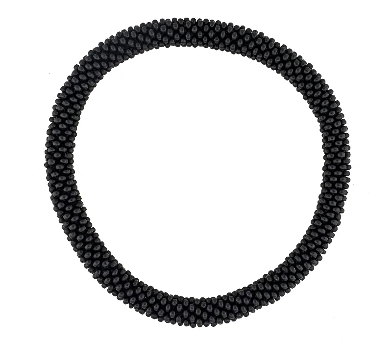 Bracelets With Thin Bands-Men's Roll-On® Bracelet <br> Matte Black