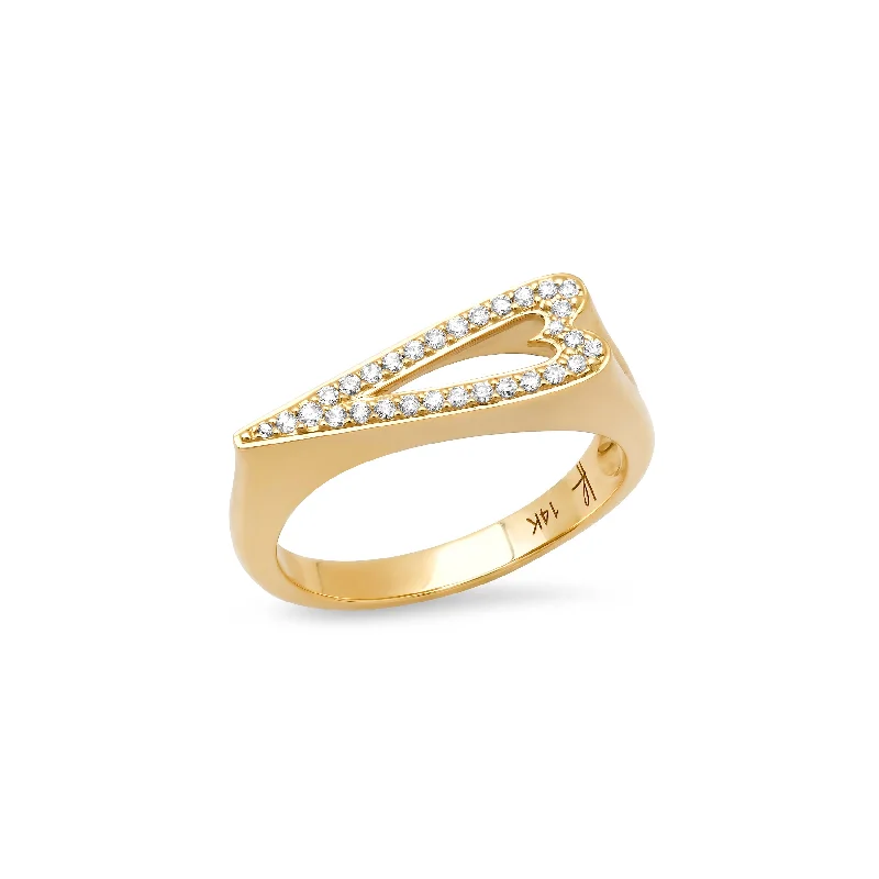 Rings Buying Advice-Exclusive MBAB x Helena Rose Classic Diamond Heart Stacking Ring