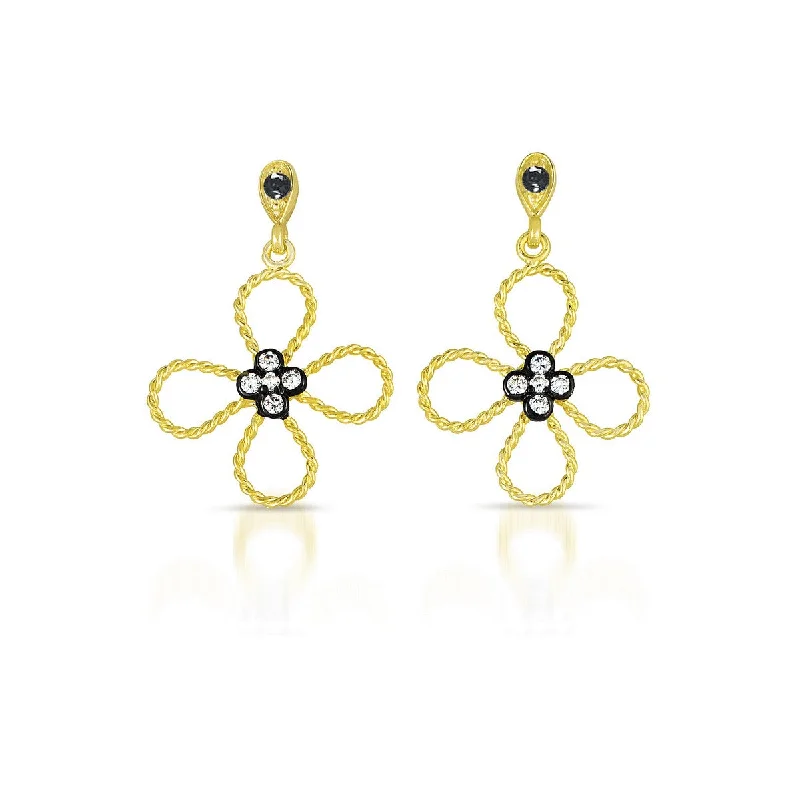 Earrings For Group Gifts-Monfort Flower Drop Earrings