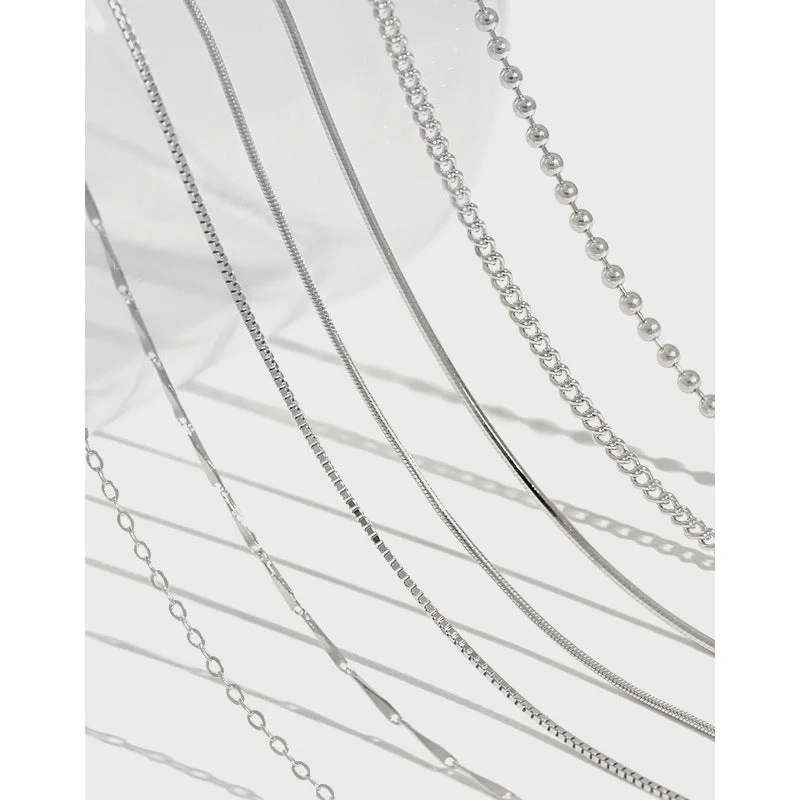 Xb032/2mm Thick Type Curb Necklace [40cm + 5cm (Extension Chain)]]