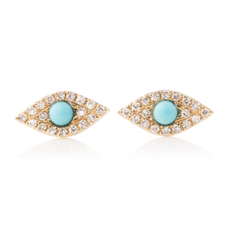 Earrings Sound Guide-Turquoise Evil Eye Studs