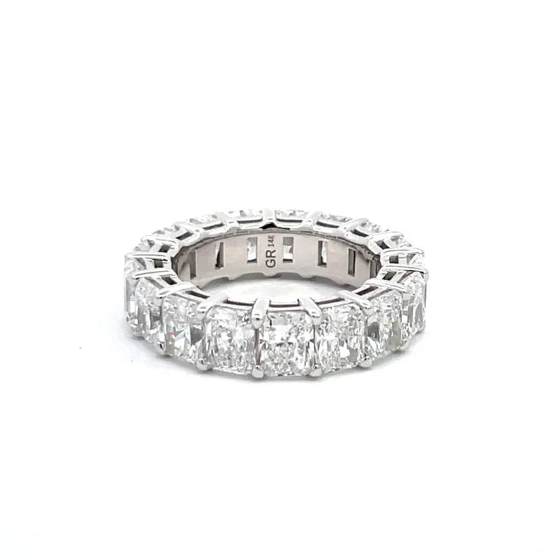 Rings For Little Girls-Sustainable Radiant Cut Diamond Eternity Band Ring