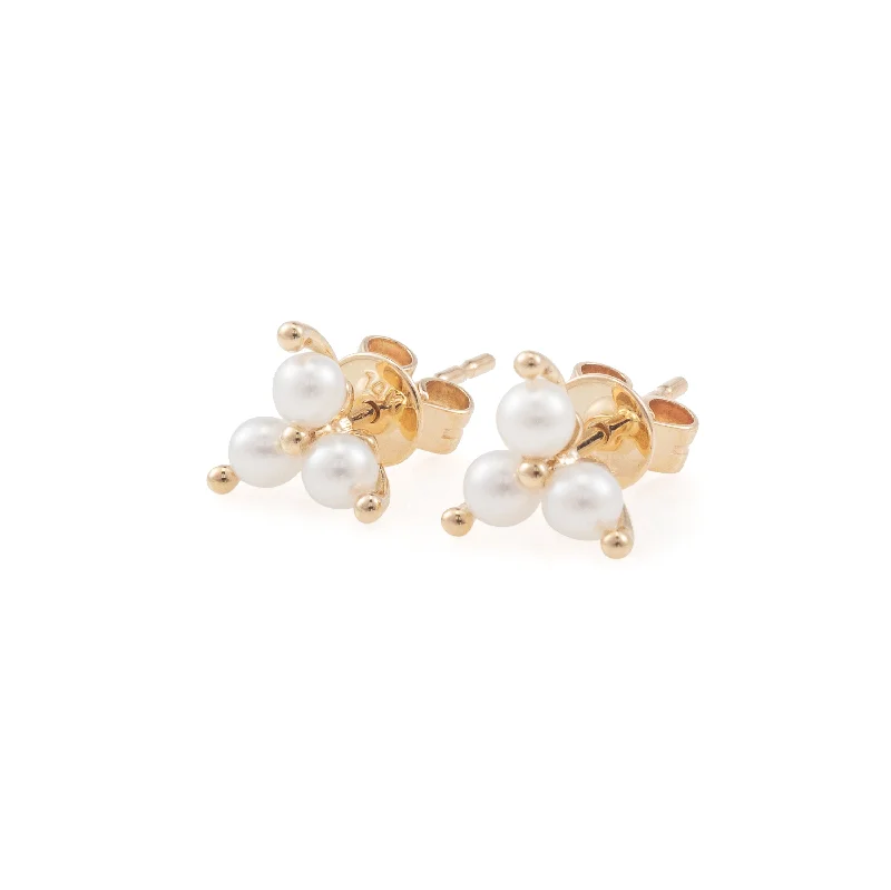 Earrings For Dangle Fun-Flora Pearl Studs