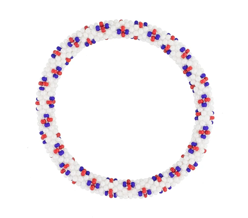 Bracelets For Long Wrists-Roll-On® Bracelet <br> Patriotic Party Girl