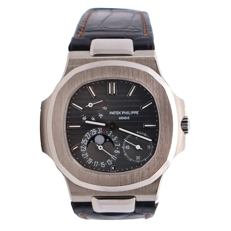 Watches For Solo Wear-Patek Philippe Nautilus 40mm Grey Dial Watch Ref# 5712G-001