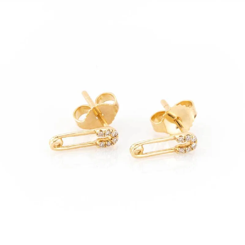 Most Lasting Earrings-Petite Safety Pin Studs